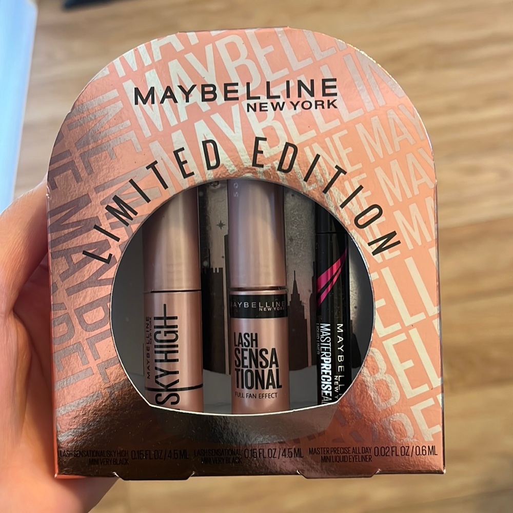 Maybelline limited edition 2 mascara and 1 liquid eyeliner set